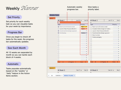 12 Week Year Goal Planner