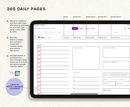 OneNote Planner 2026 Hyperlinked Digital Planner