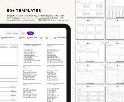 OneNote Planner 2026 Hyperlinked Digital Planner