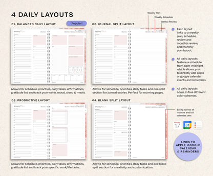 Digital Planner 2026 ADHD Digital Planner College Planner