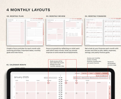 Digital Planner 2026 ADHD Digital Planner College Planner