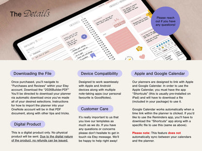Digital Planner 2026 ADHD Digital Planner College Planner