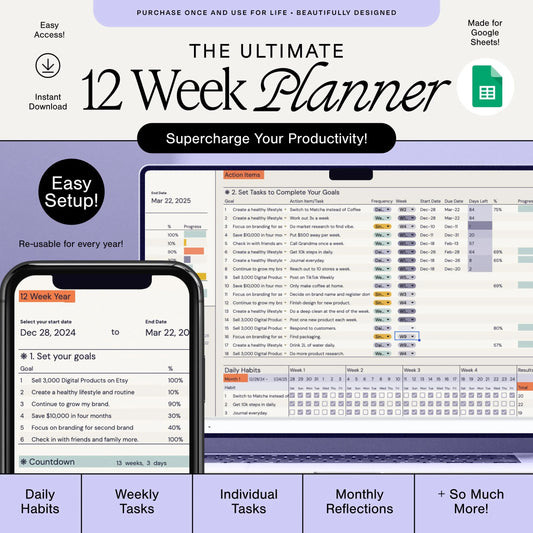 12 Week Year Goal Planner