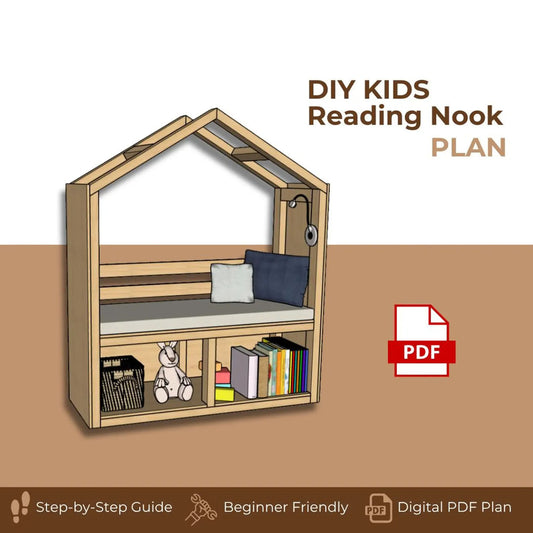 Kids Reading Nook Plan House-Frame Bench